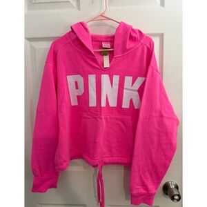 NWT Hot Pink VS PINK Cropped Hoodie